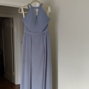 Azazie Melody Dress - Size 8 Steel Blue